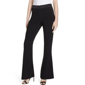 NWT Diane von Furstenberg DVF Flare Pants, Black, US 4/ 6/ 8,  11" Front Rise